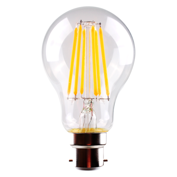 LED LAMP 8W BC NDL CLEAR DIM. B2/1